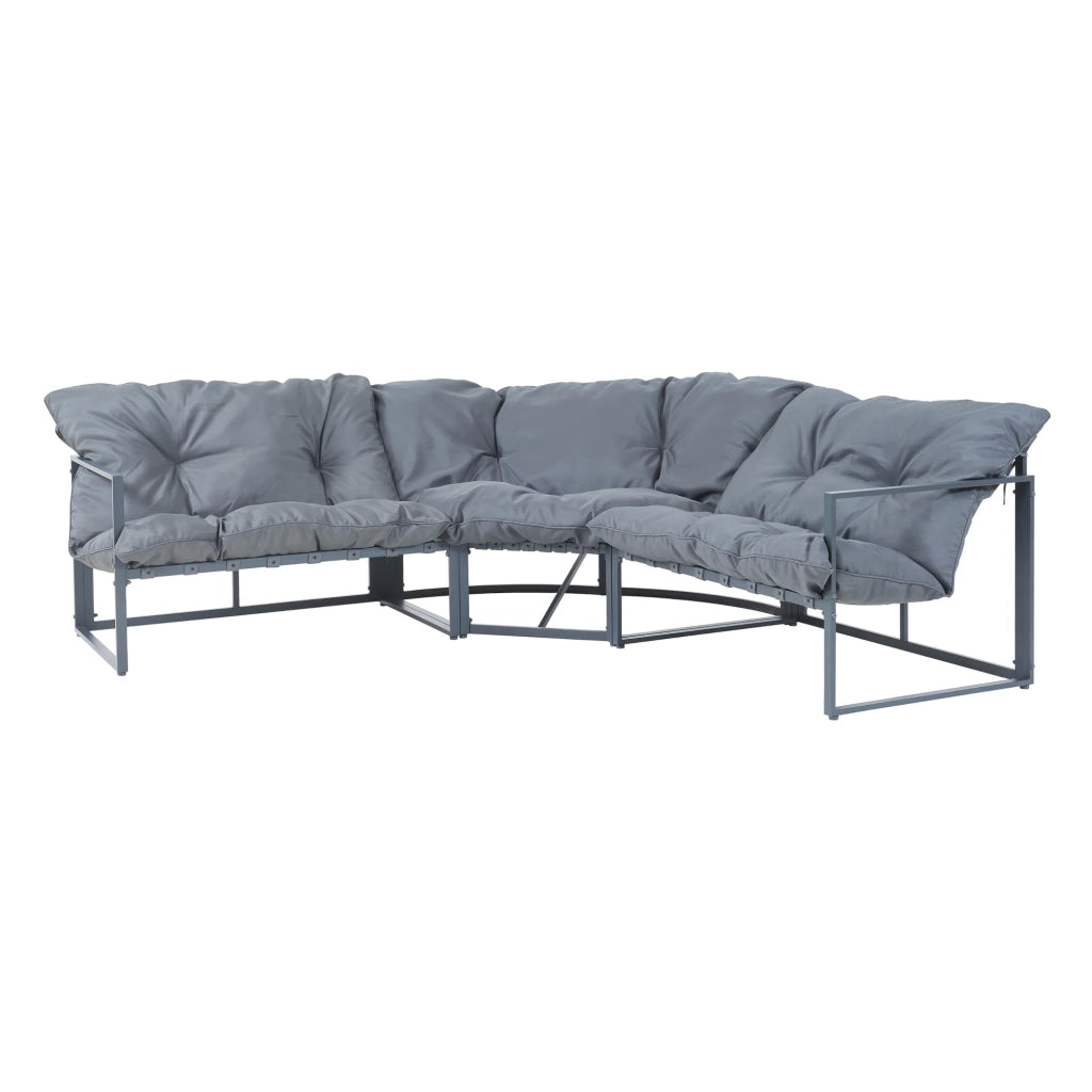 Set di mobili da giardino grigio scuro 03_0010537