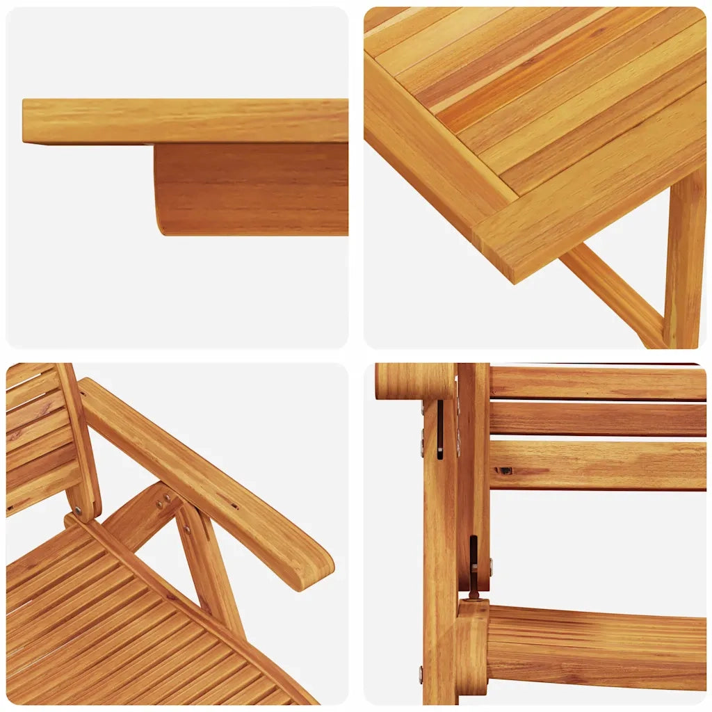 Set da Pranzo per Giardino 7 pcs Marrone
