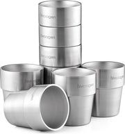 Set di 8 bicchieri in acciaio inossidabile a doppia parete, ideali per bevande fredde, lavastoviglie, 300 ml