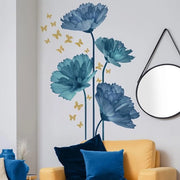 Decorazione di Parete con Fiori e Farfalle per un'Atmosfera Fresca e Artistica