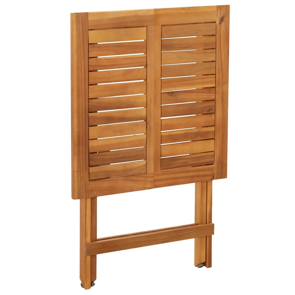 Set da Bistr¨° Pieghevole 3pz | Set Salotto da Giardino con Cuscini Legno Massello Acacia