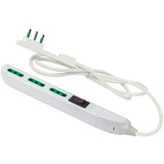 MULTIPRESA BIPASSO SLIM + TERMICO FME  BIANCO POSTI 3 2P+T 10A n°XMMQ 3X075 MT 15