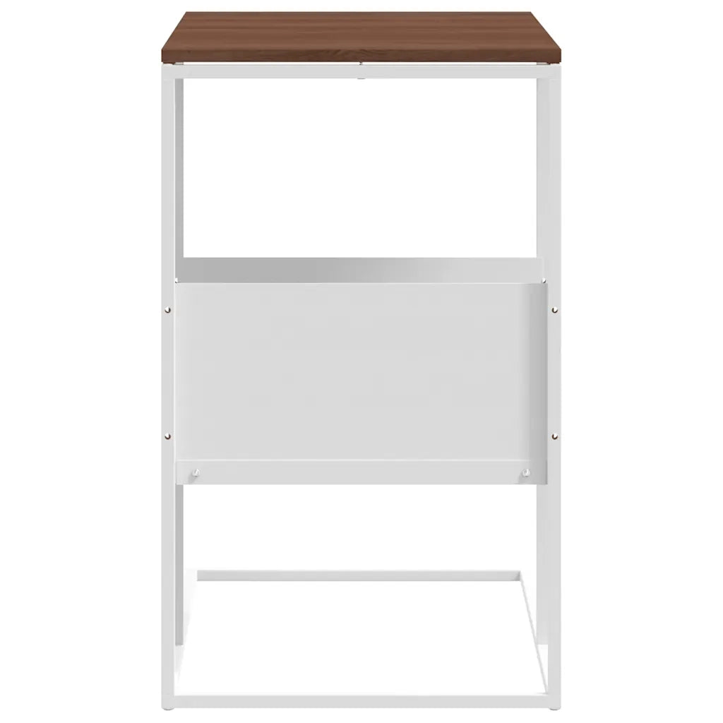 Tavolino Bianco 55x36x59,5 cm Legno Multistrato 343106