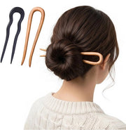 2 pezzi di spille per capelli a forma di U, spille per capelli in stile francese in legno, spille per capelli per chignon e trecce, accessori per capelli per donne, semplici e eleganti spille per capelli per lo styling