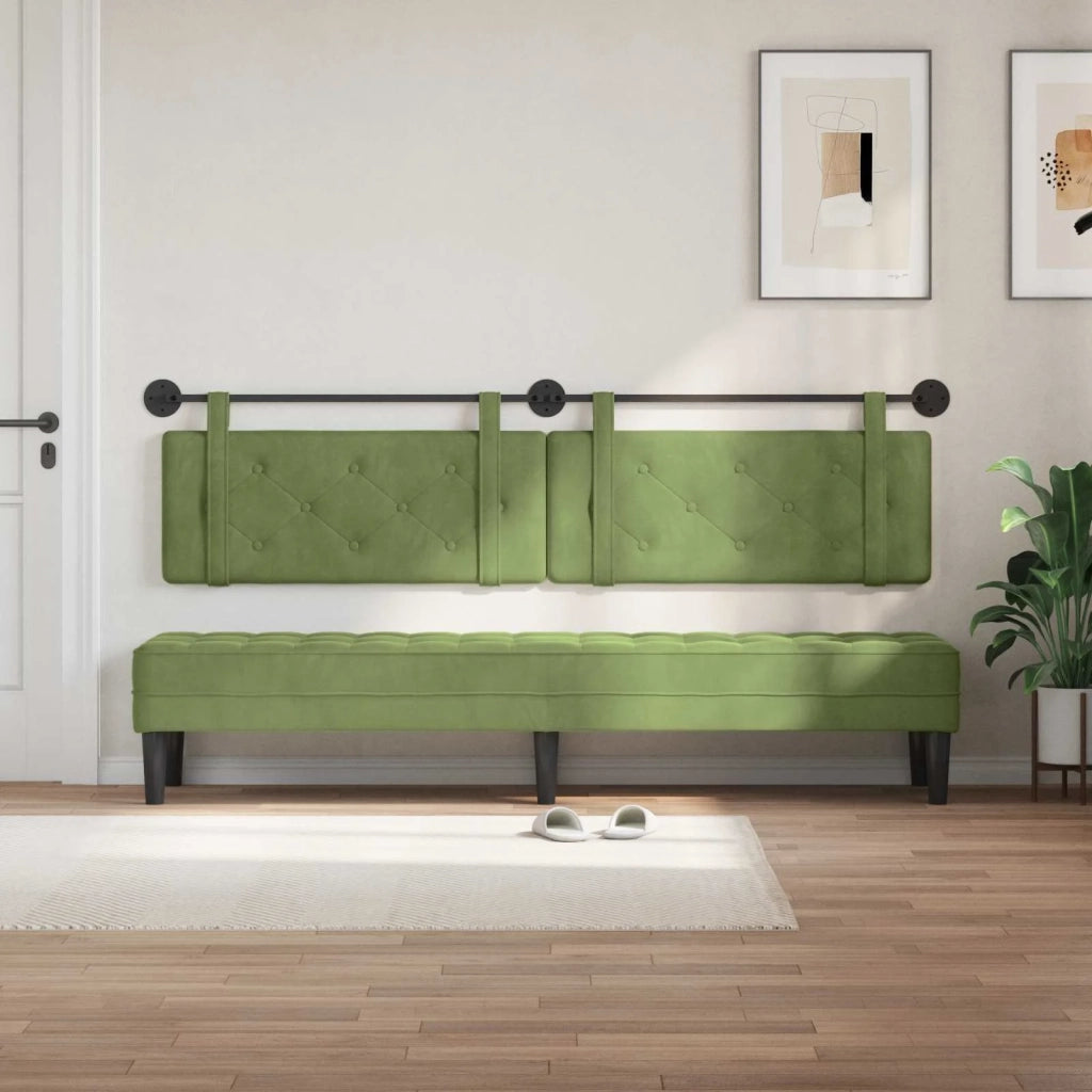 Testiera sospesa Verde chiaro Velluto