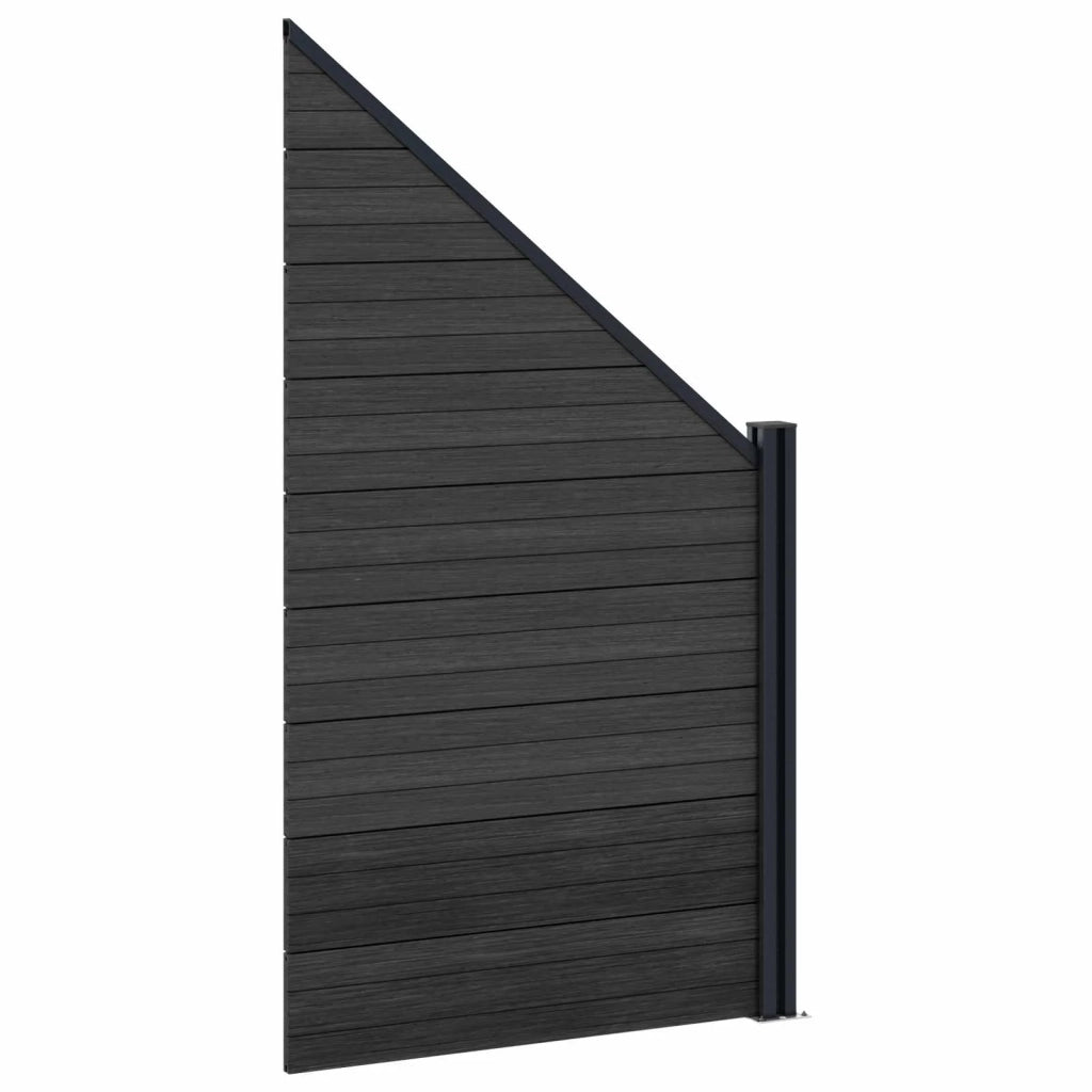 Set di Recinzione 95 x 180 cm WPC e Alluminio Nero 42039063