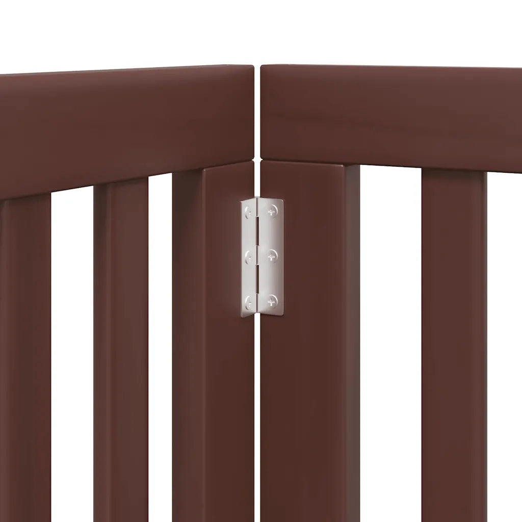 vidaXL Cancello Cani Porta Pieghevole Marrone 12 Pannelli 600cm Pioppo
