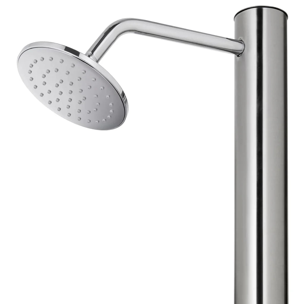 Doccia da giardino con base 220 cm acciaio inox marrone 02_0042041