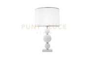 LUME GRANDE TEBE BIANCO  E CROMO 1 LUCE ATTACCO E27 D.35CM