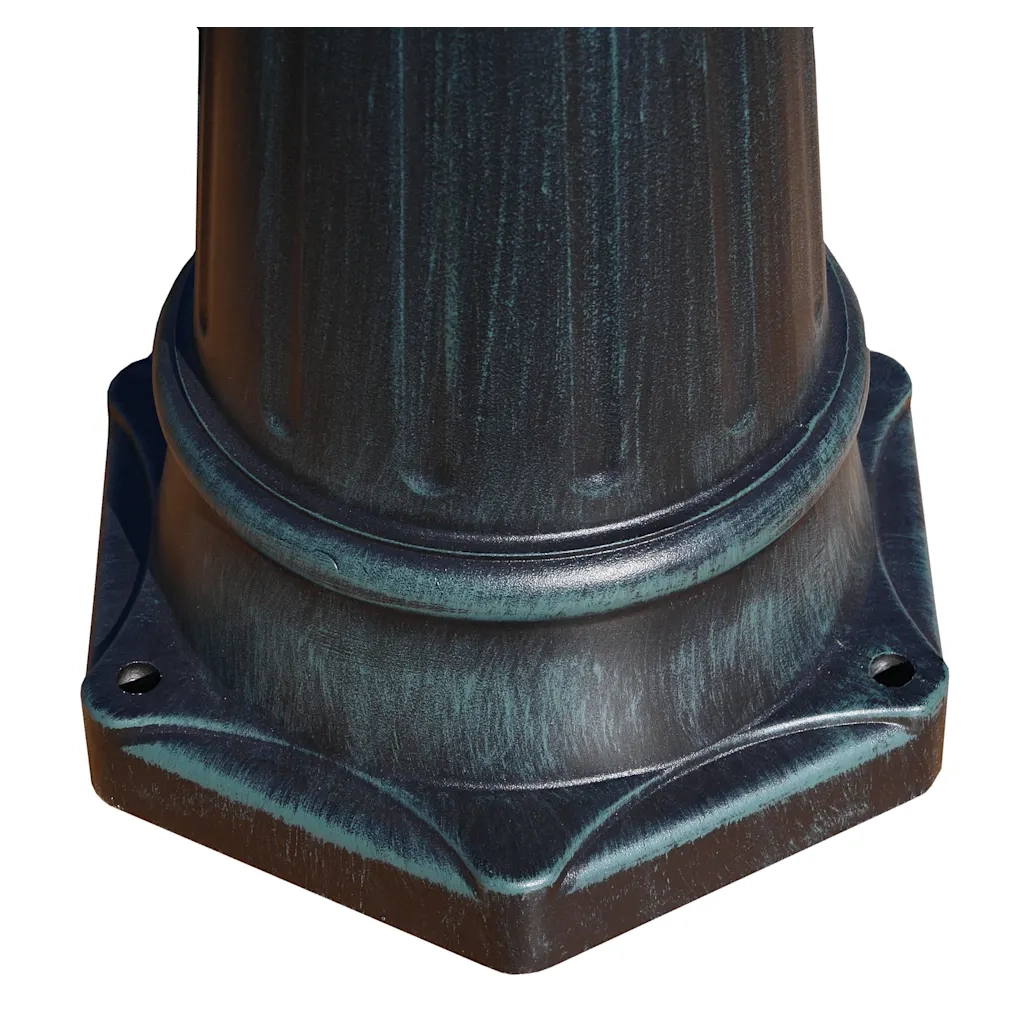 Lampione da Giardino 3 Bracci 230 cm Verde Scuro/Nero Aluminio CFW4940597