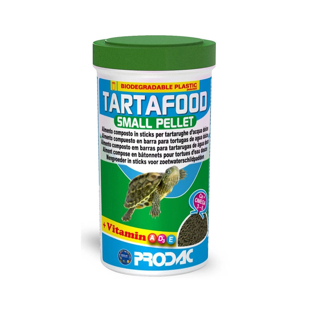 Prodac Tartafood Small Pellets - Alimento in Sticks per Piccole Tartarughe d'acqua Dolce Formato: 250 ml