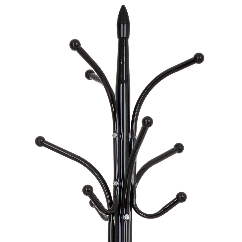 Perchero de metal negro con  y 6 ganchos D36X176h cm