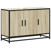 Mobiletto per Lavabo | Armadio Lavabo da Bagno Rovere Sonoma 90x33x60 cm Legno Massello