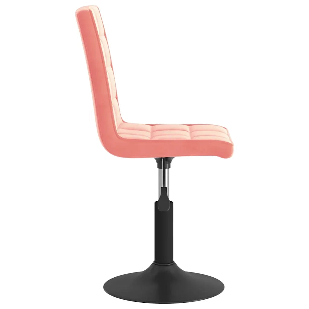 Sedie da Pranzo Girevoli 4 pz Rosa in Velluto