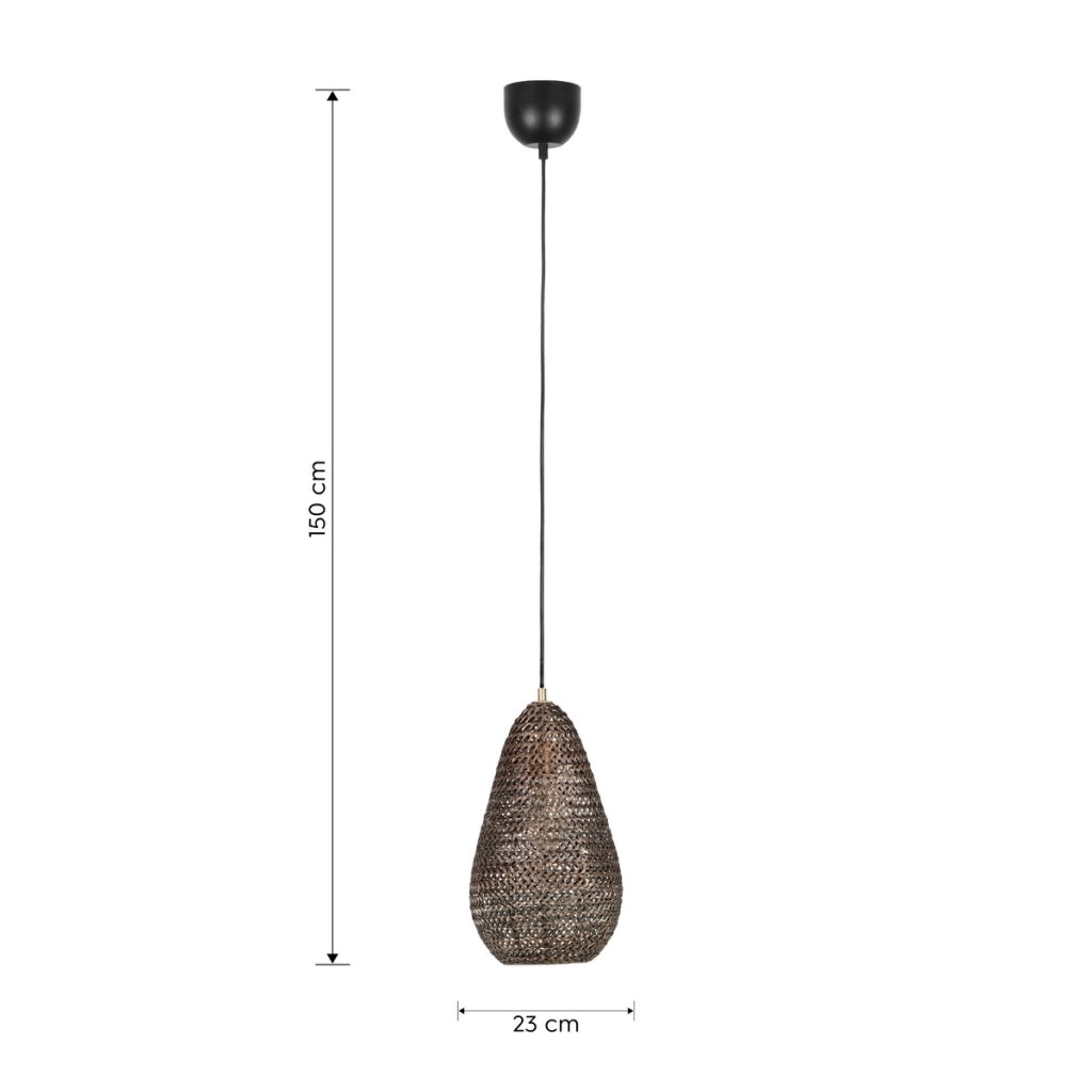 Lampada a sospensione Trio Ziva metallo ottone E27 10W