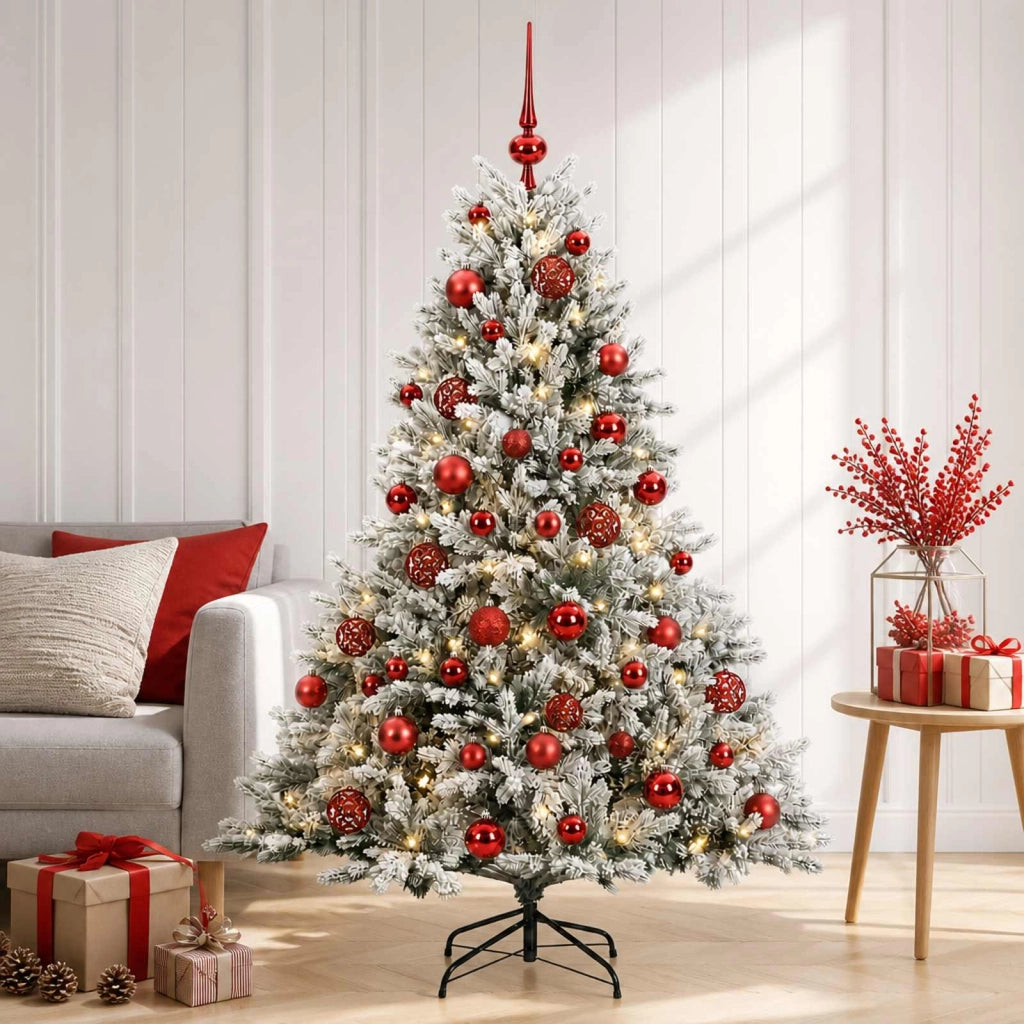 Albero di Natale artificiale con palline 150 cm 150 LED 3465850
