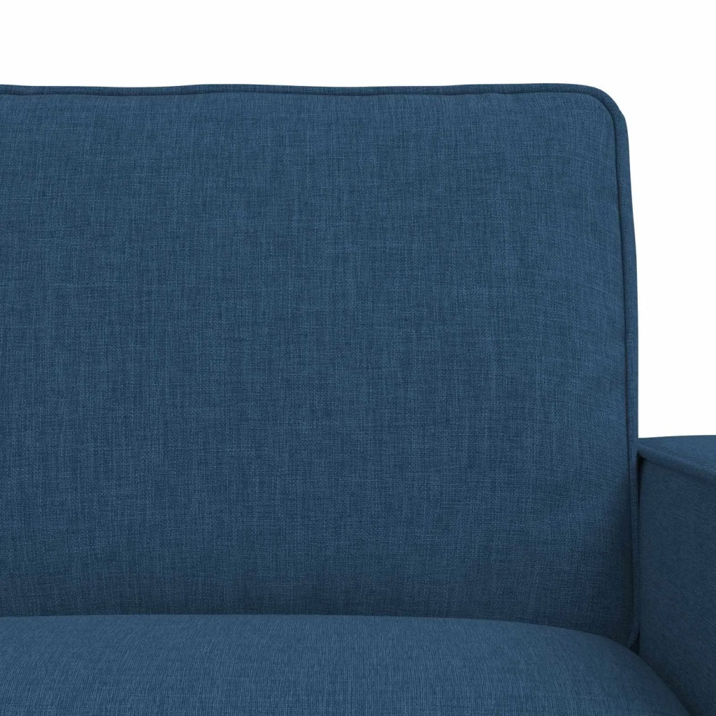 Divano 2 pcs Blu 182 x 80 x 82 cm Tessuto