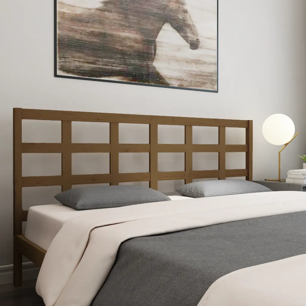 Testiera per Letto ambra 185,5x4x100 cm Legno Massello di Pino 817908