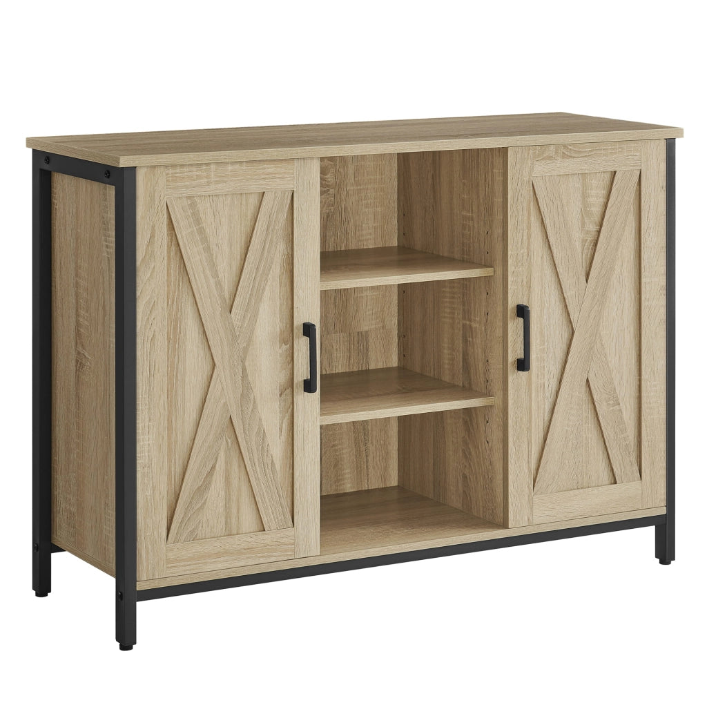 Cassettiera Valora - Rovere Sonoma con struttura in acciaio nero