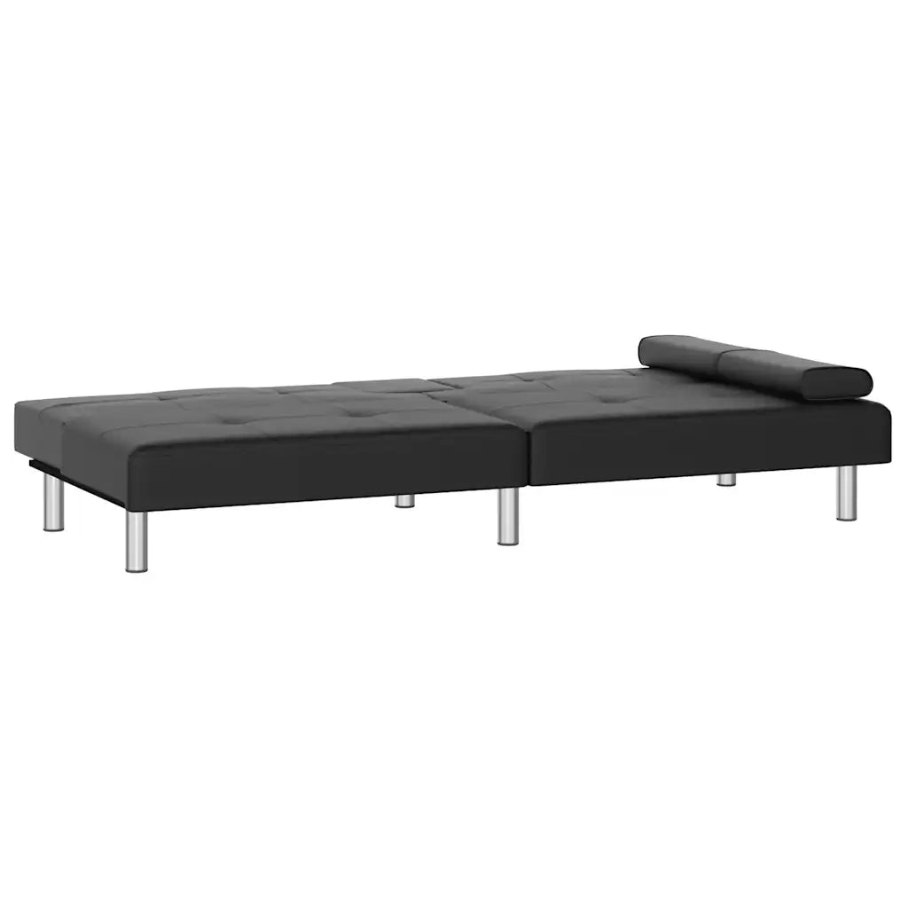 Divano letto | Sof¨¤ letto | Letto singolo con Portabicchieri in Similpelle Nero