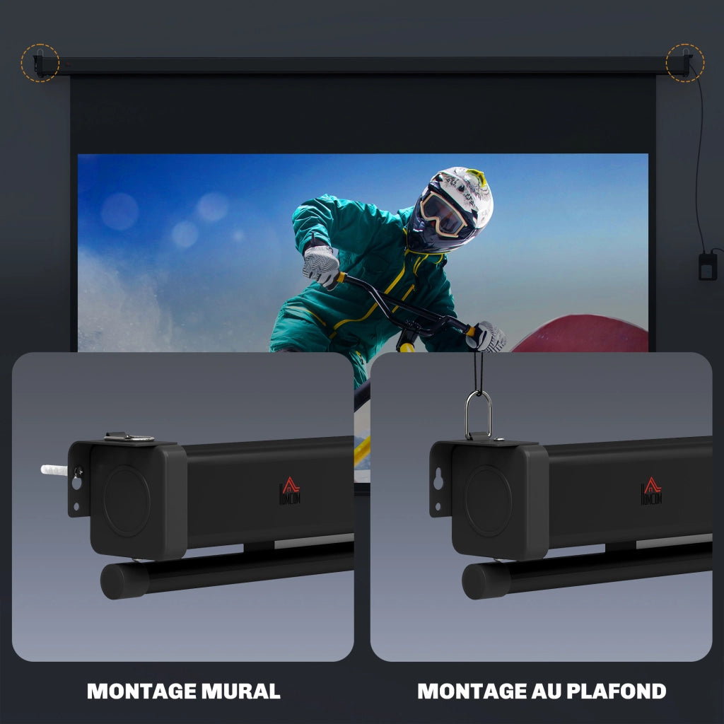 Schermo per proiettore da 100 pollici 16:9 ¨C zephmum ¨C 4K HD montaggio parete o soffitto