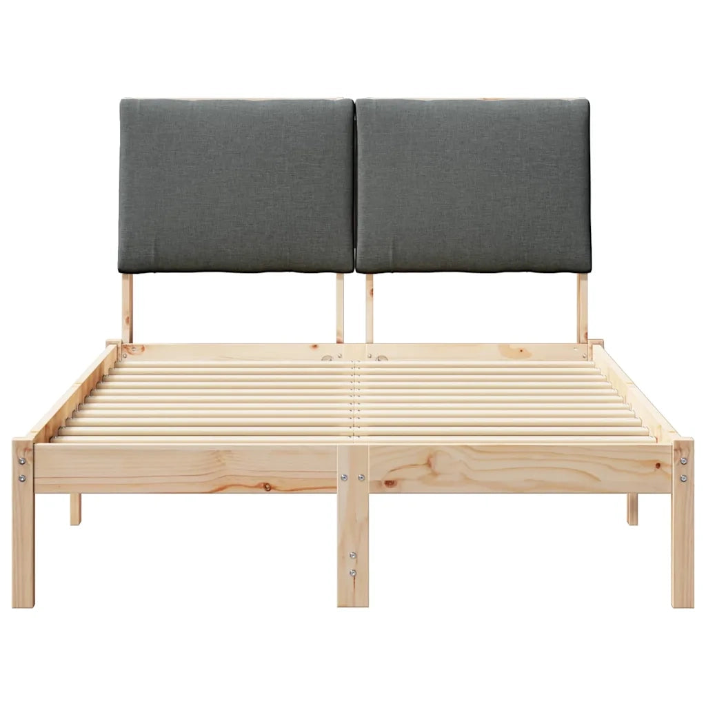 Struttura del Letto marrone e grigio scuro 135 x 190 cm