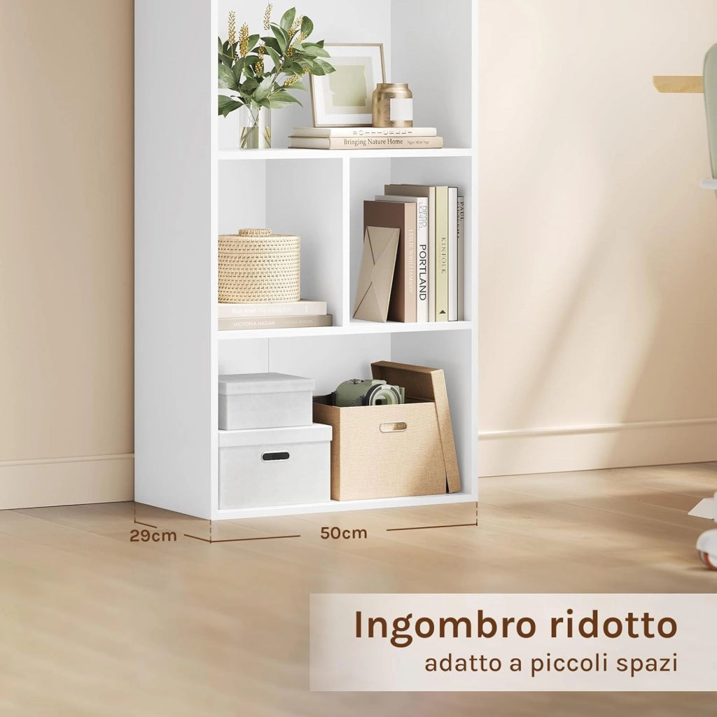 Libreria a 6 Cubi Mensola di Legno Scaffale da Esposizione per Casa e Ufficio Porta Libri SK005ws