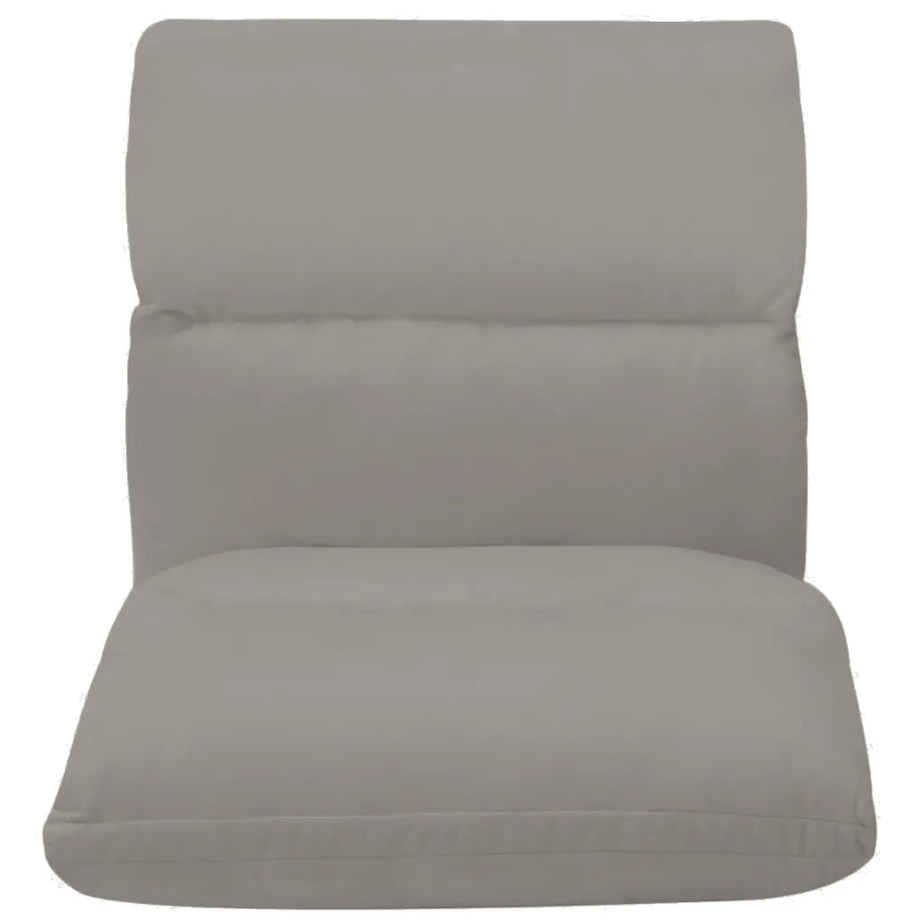 Sedia a Sdraio da Terra Pieghevole Grigio Chiaro in Microfibra cod mxl 65775