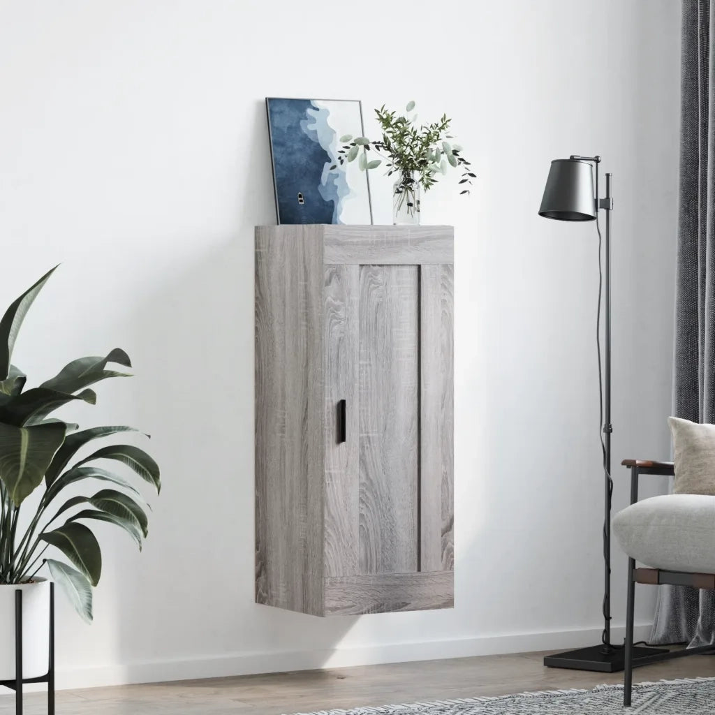 Armadietto a Muro | Mobile a Parete Grigio Sonoma 34,5x34x90 cm Legno Multistrato