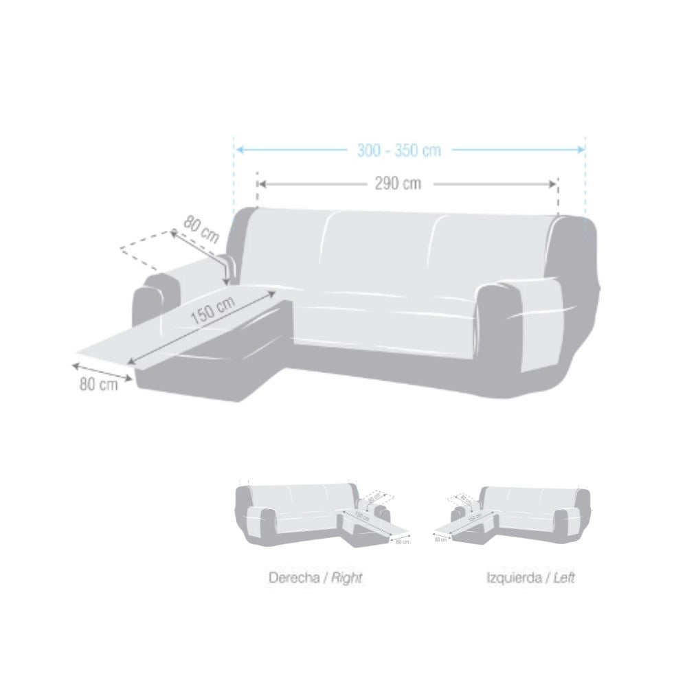 Copridivano penisola sinistra grigio tessuto jacquard Valeria 290