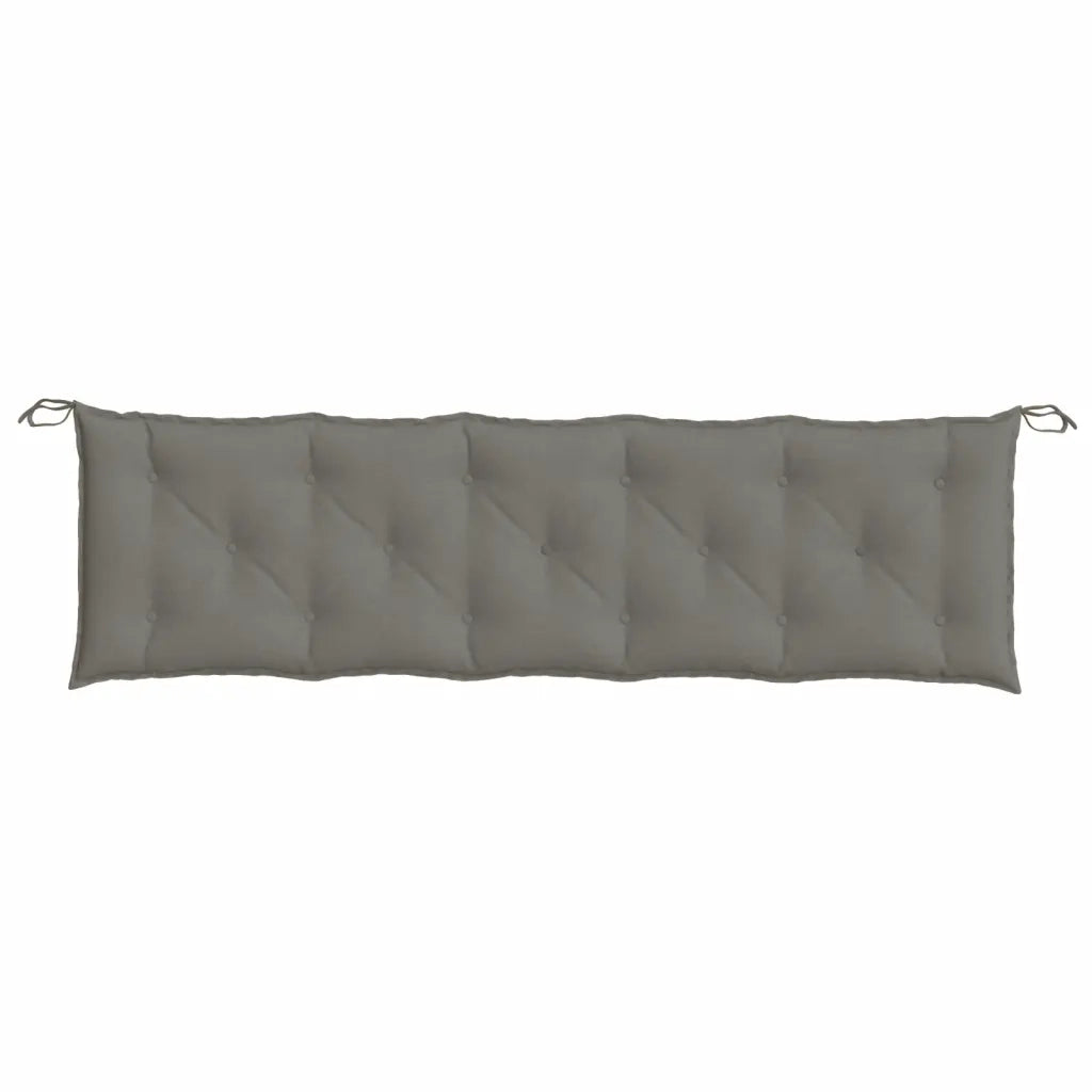 Cuscini Panca Giardino 2pz Grigio Scuro MÃ©lange 180x50x7 cm
