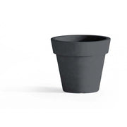 Vaso moderno di design Ø80 H70 in polimero grigio resistente per interno ed esterno - Made in Italy - Monacis