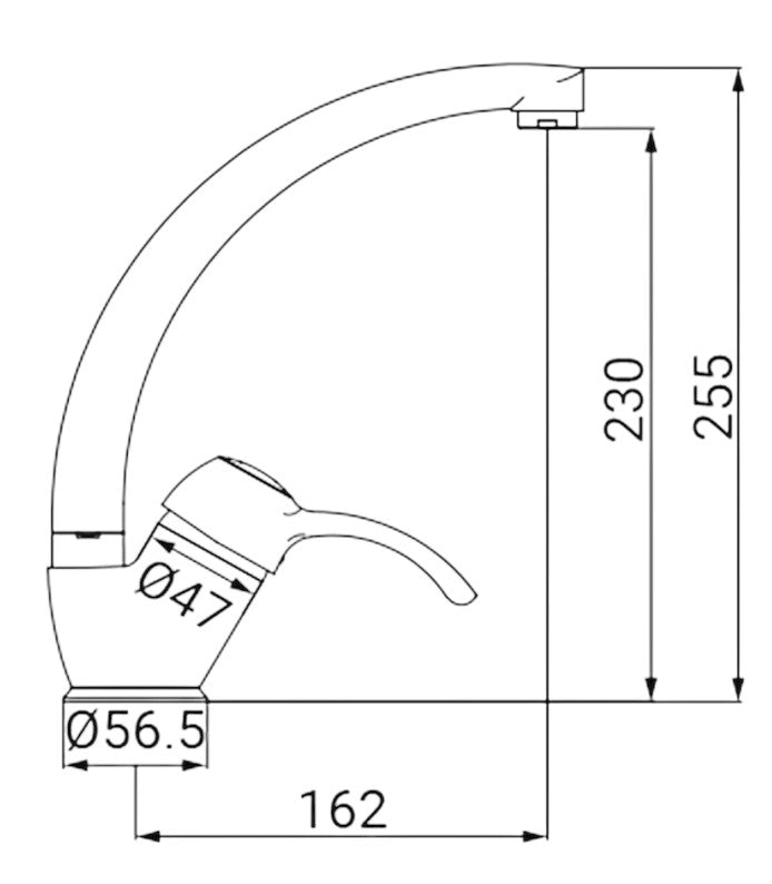Miscelatore per bagno o cucina bronzato completo con canna alta