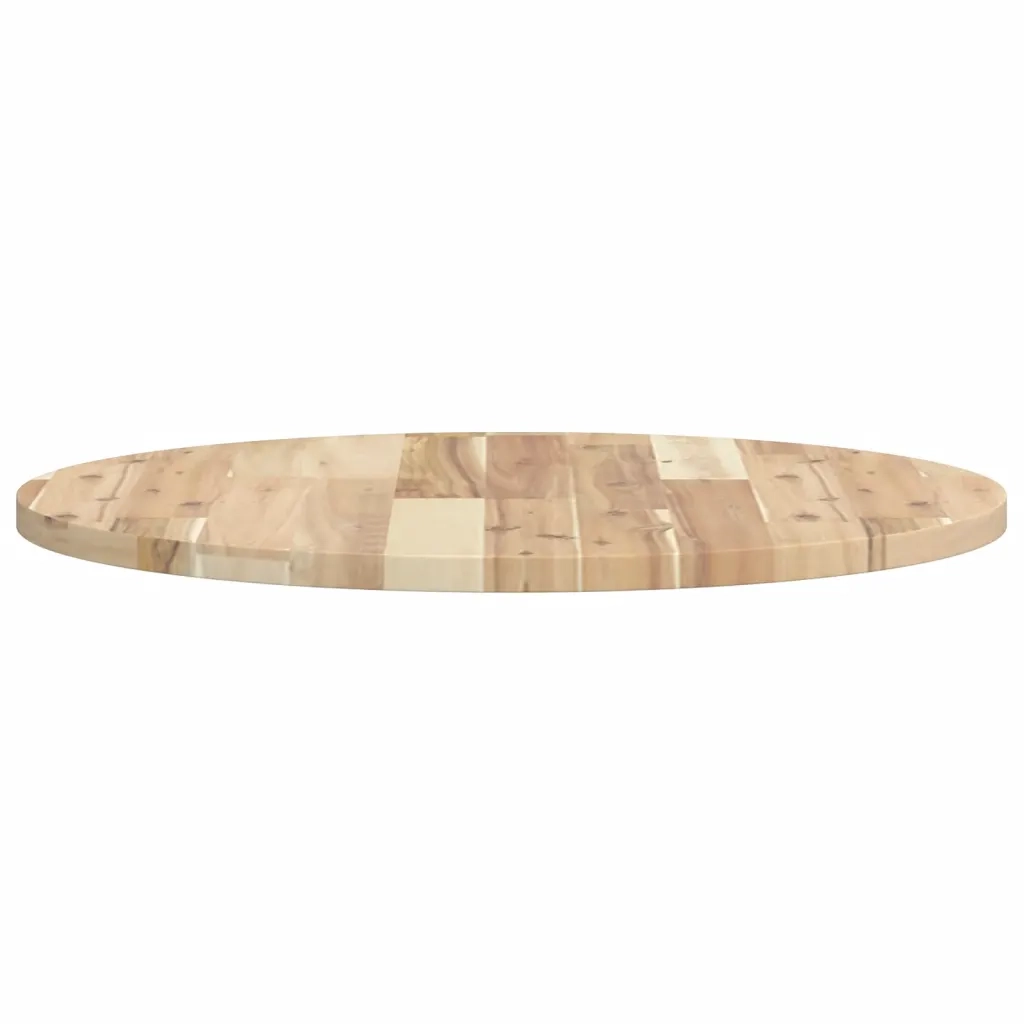 Piano Tavolo Rotondo Ã˜60x2 cm in Legno Massello di Acacia