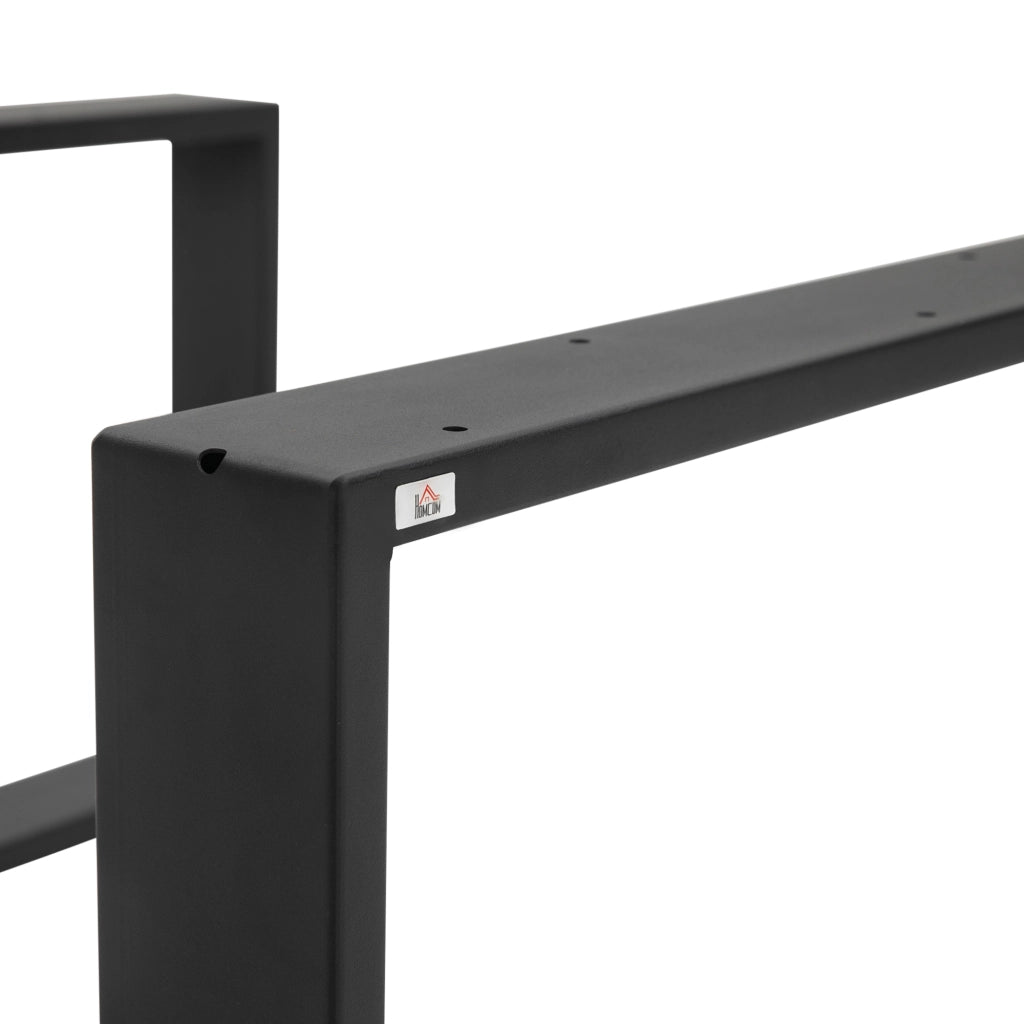 Gamba Tavolo ¨C Zephmum ¨C Design Rettangolare 70x41 cm Nero