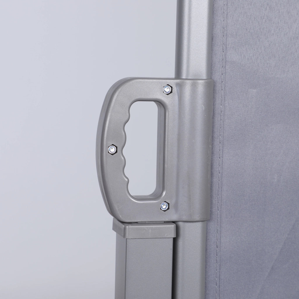 Tenda da sole laterale estensibile 3 m; parasole e privacy; grigio scuro