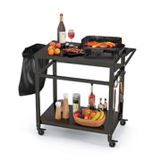 Carrello da giardino su ruote 108 x 50,5 x 88 cm versatile con ampio spazio di carico stile moderno metallo nero 20_0020682