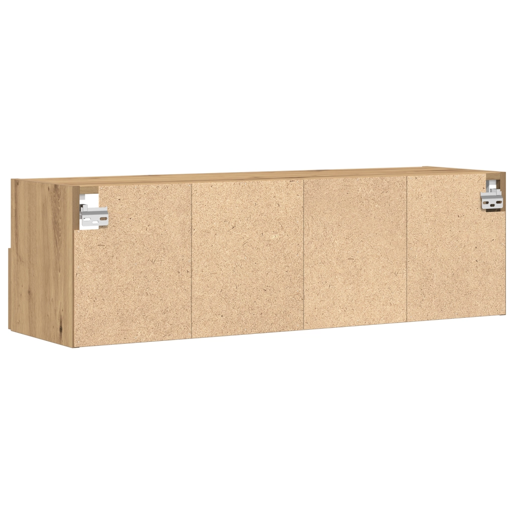 Cabinet TV  2 pezzi in Rovere Artigianale 100x30x30 cm in Legno ingegnerizzato