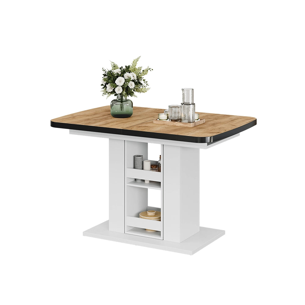 Vicco tavolo da pranzo allungabile Quercia dorata/bianco 120 x 80 cm