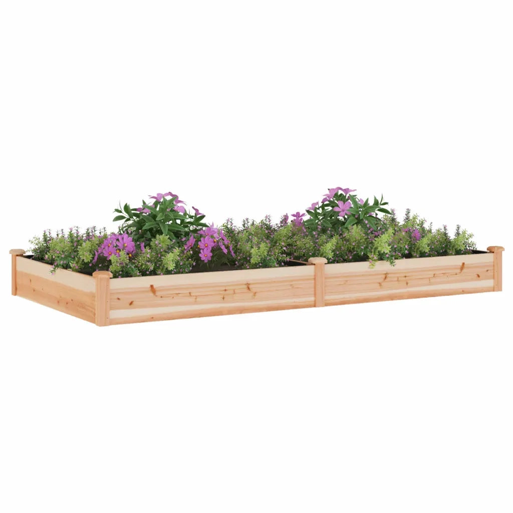 Fioriera | Cassetta per fiori | Vaso Rialzata Giardino Fodera 240x120x25 cm Massello Abete