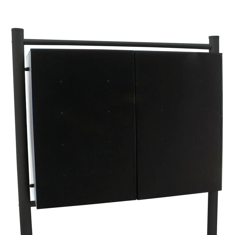 Blocco di 10 cassette postali autoportanti con ingressi per la posta neri 16_0000143