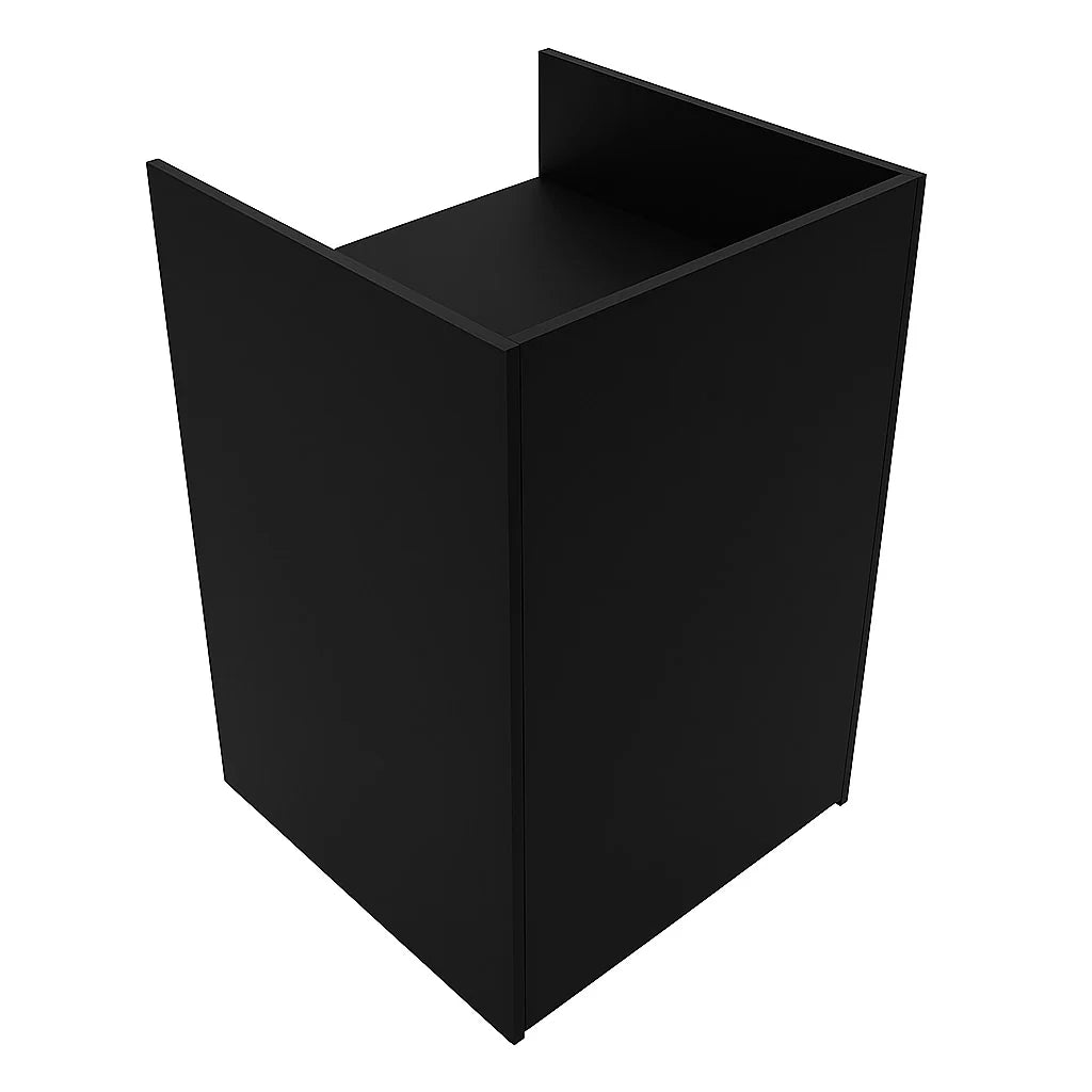 Bancone Cassa da Negozio Nero TB60 Mobile Reception 2 Ripiani in MDF