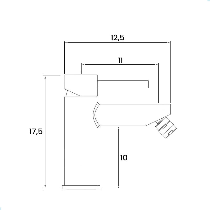 MISCELATORE BIDET YORK ACCIAIO INOX SPAZZOLATO