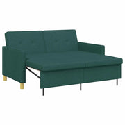 Divano letto | Sof¨¤ letto | Letto singolo Estraibile Verde Scuro Tessuto