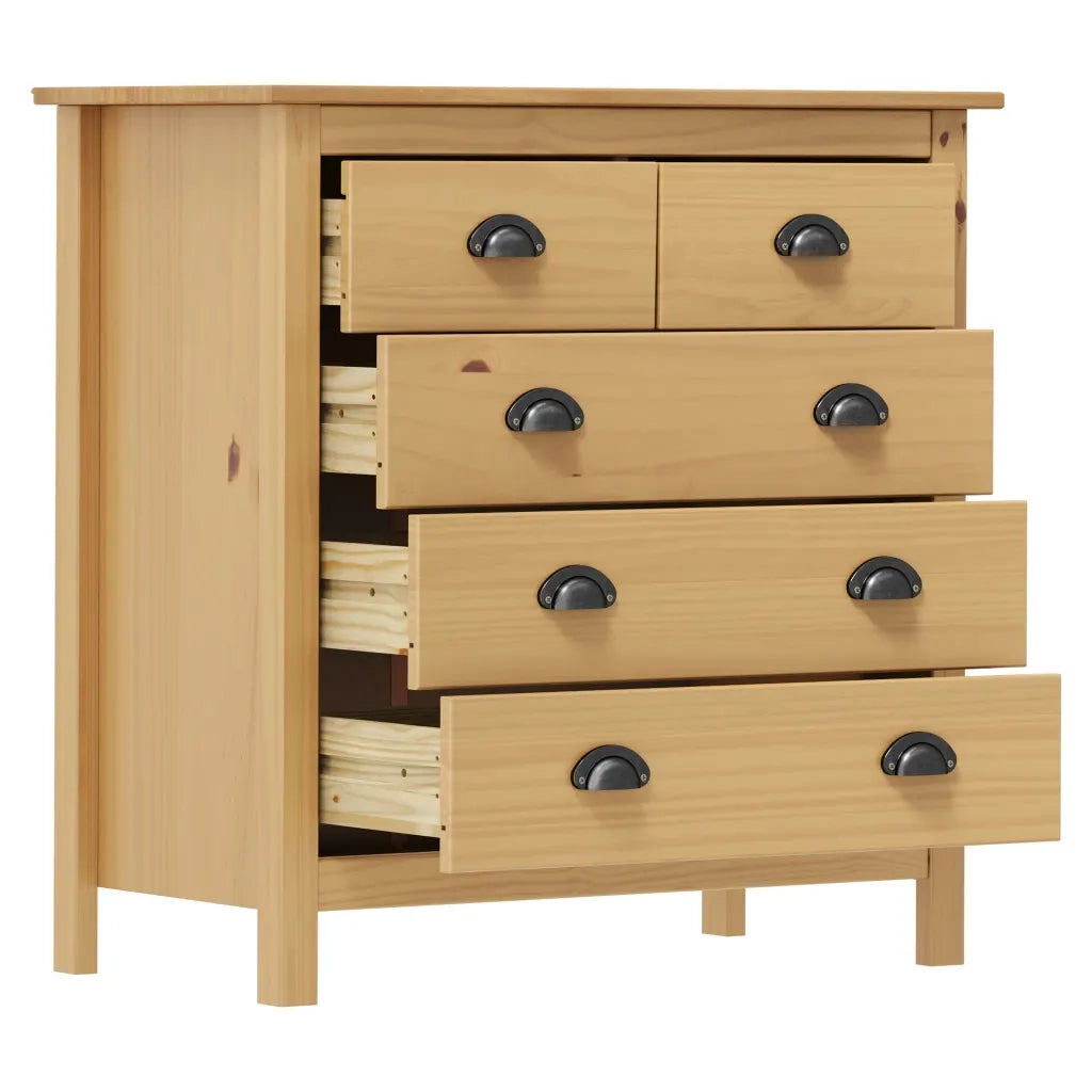Credenza Hill 79x40x80 cm Legno Massello di Pino 288915