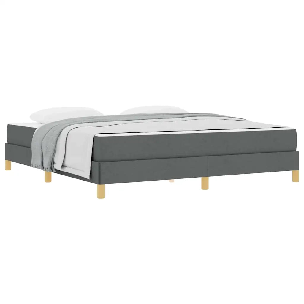 vidaXL Letto a molle Grigio scuro e Marrone 180 x 200 cm