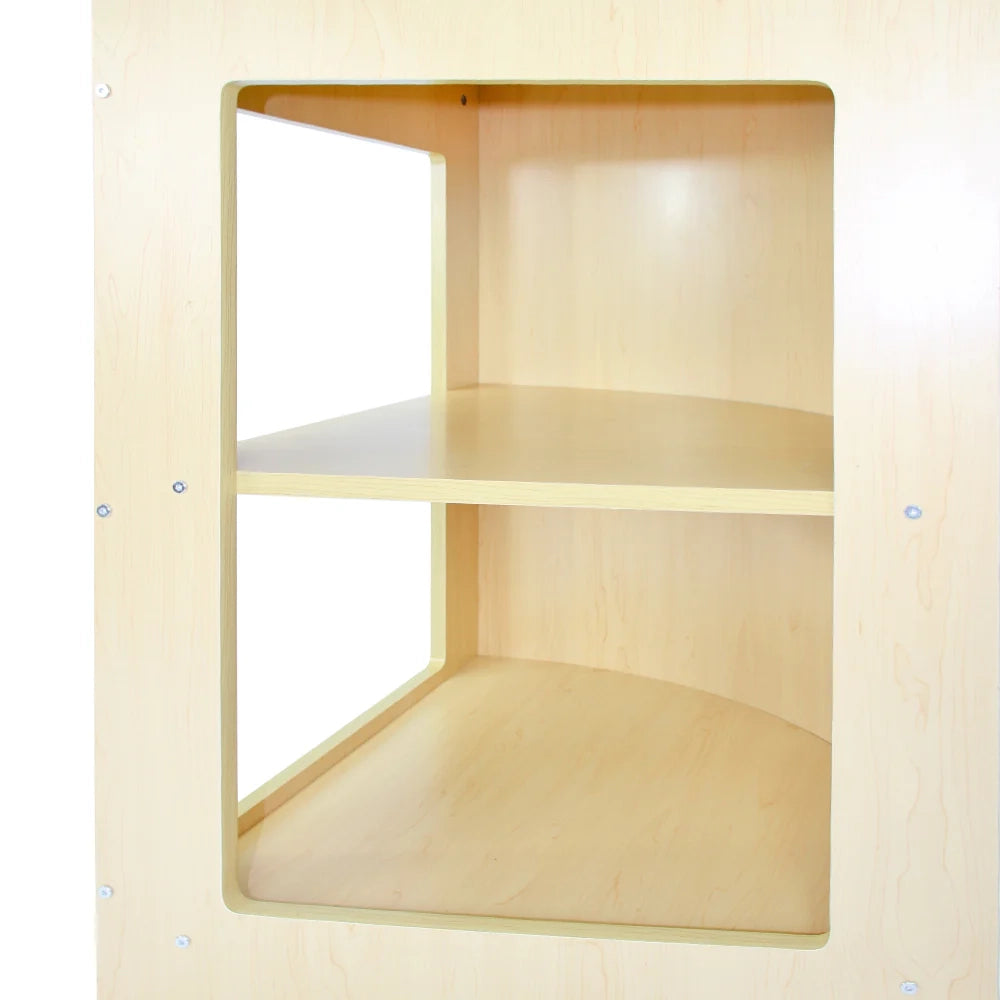 Set Fusion con 3 Banconi da Negozio e Reception con Finitura in Acero Laminato