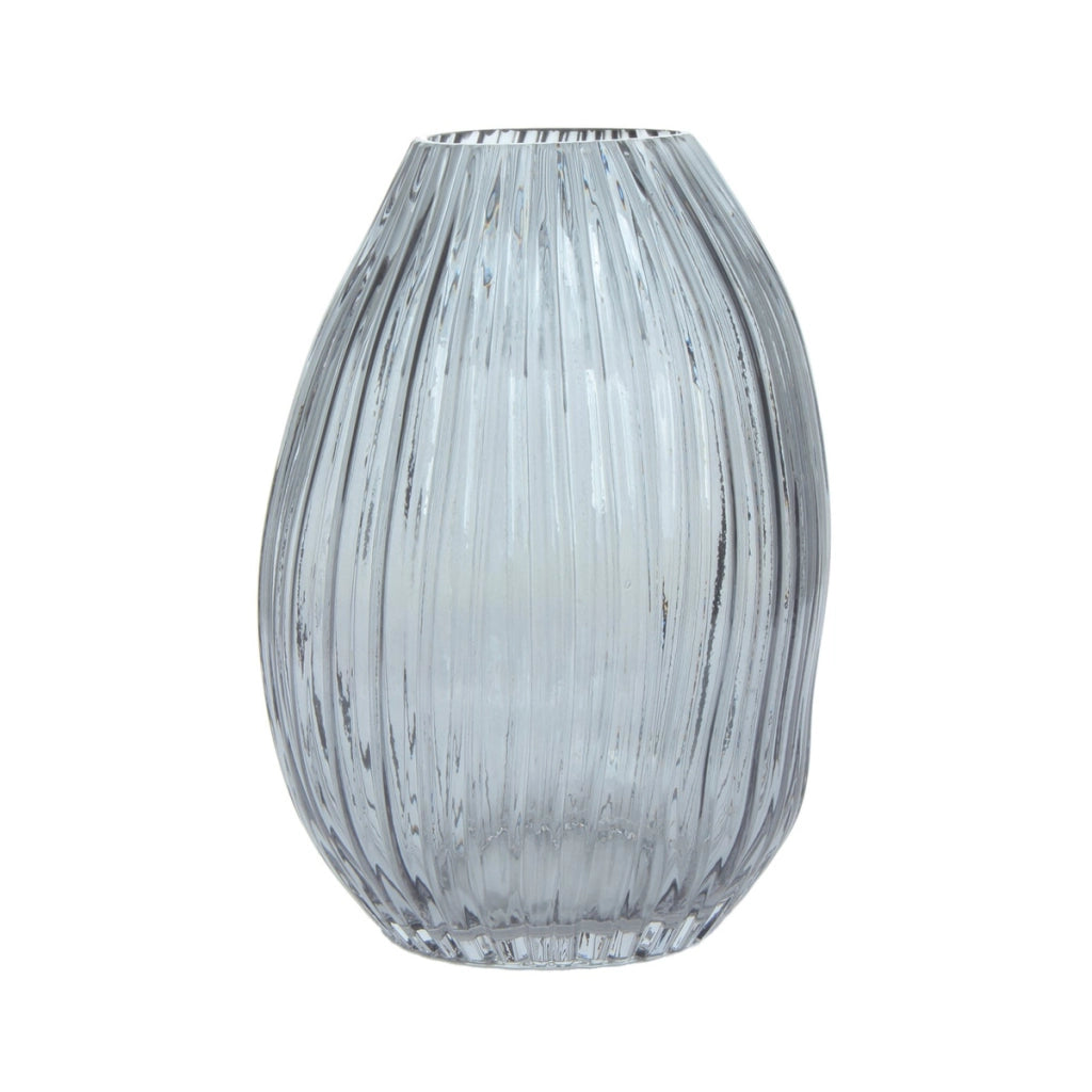 Vaso decorativo Sidney in vetro soffiato grigio