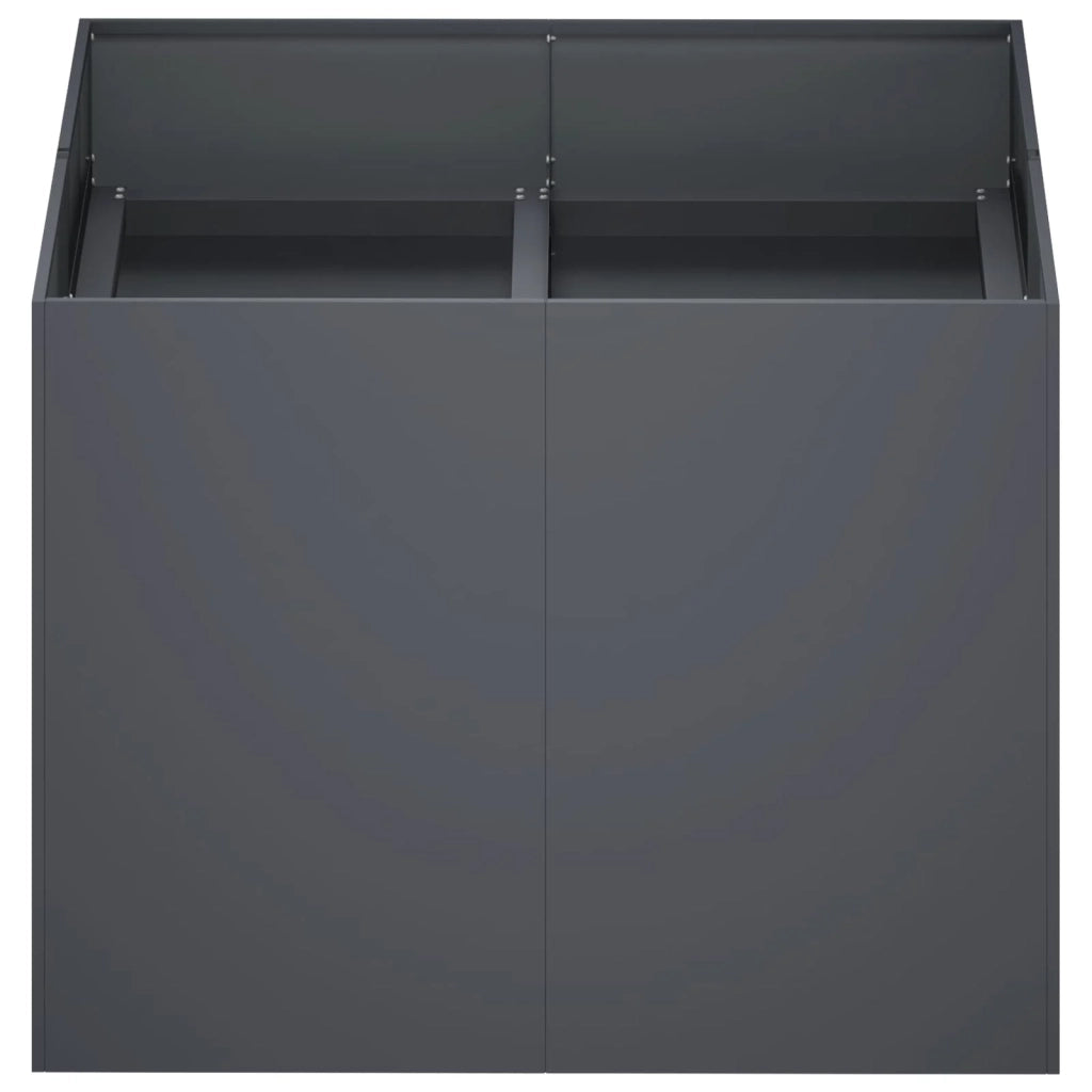 Vaso da giardino Antracite 80 x 80 x 60 cm 8005920
