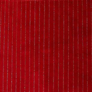 Copri base albero tessuto rosso e argento tondo cm Ø56xh25